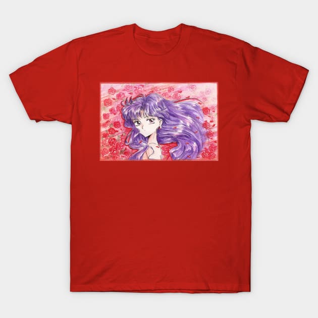 Rei Hino in Roses T-Shirt by eosofdawn